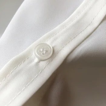 2020 m. Rudenį Moterų Balta Palaidinė Pasukite Žemyn Apykaklės marškinėliai ilgomis Rankovėmis Viršūnes Palaidinės Office lady prašmatnus Elegantiškas Palaidinė Balta Marškinėliai