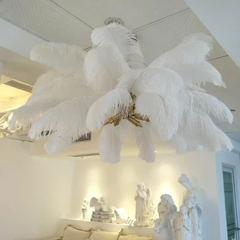 Nauja pūkinė šviestuvai kūrybos villa modelis kambarys meno kambarį apdaila lempos blizgikliai de cristal
