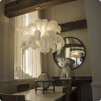 Nauja pūkinė šviestuvai kūrybos villa modelis kambarys meno kambarį apdaila lempos blizgikliai de cristal