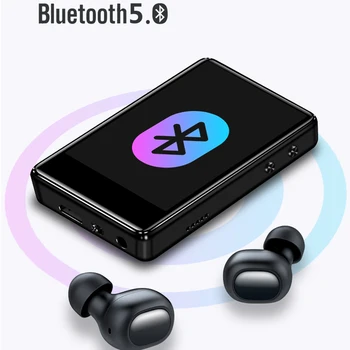 Originalus Metalo Bluetooth 5.0 MP3 Grotuvas, 2,4 colių Ekranas HiFi Muzikos grotuve integruotas Garsiakalbis Su E-knygos Įrašymas /FM Radio/Video
