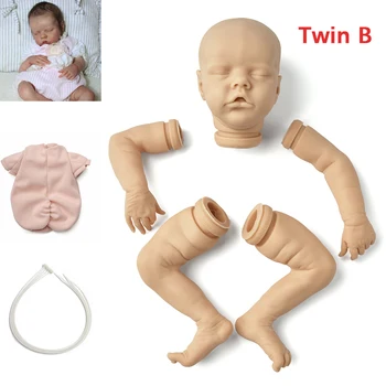 RBG 17 Colių Reborn Baby Vinilo Rinkinys Bebe Reborn Rinkinio Twin dviejų B Unpainted Nebaigtų Lėlės Dalys 