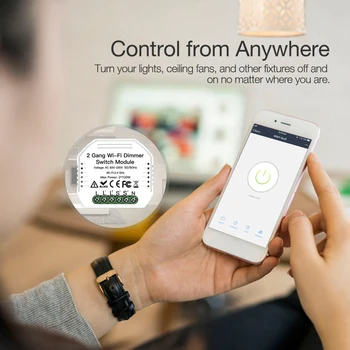 Tuya Smart Switch Smart Gyvenimo Nuotolinio Valdymo WiFi LED Dimmer, Jungiklis, jungikliai, Suderinamas Su Alexa 