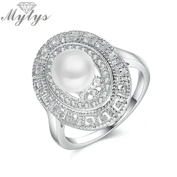 Mytys Perlų Žiedą, Moterims Gamykloje Tiesioginio Pardavimo Didmeninės Juvelyrikos Crystal Pearl Ovalo formos Žiedas R1900