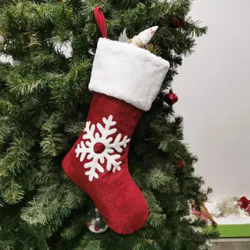Kalėdų Kojinės Apdailos Kalėdų Socking Dovanų Maišelis Kenafas Briedžių Siuvinėjimo Kalėdų Kojinės Kalėdų Pakabukas Kojines Urmu