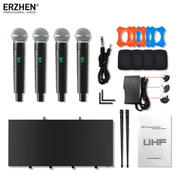 Kišeninis mikrofonas, bevielio ryšio sistemų UHF4 kanalo atvartas kondensatoriaus laisvų rankų įrangos garsiakalbis karaoke studiją pardavimo SM58 mic už dainininkas