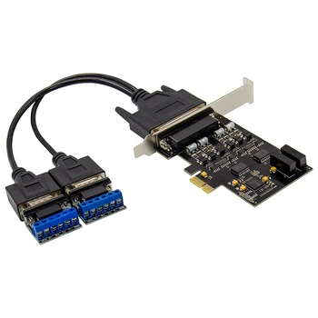 PCIE 2S RS485/RS422 Plėtimosi Kortelės Dvejopo Uosto Serial DB9 RS232 PCI Express Adapter Kortelių 17V354 Lustų rinkinys