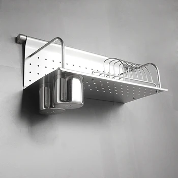 Virtuvės nerūdijančio plieno plokštelė stovo plokštės drenažo lentyna universali virtuvės stalčiuko lazdelės narve stovo LU5173