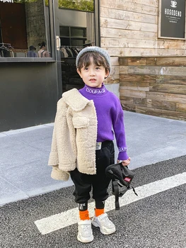 Megztinis Berniukui 2020 Nauja, Moterų Žiemos Vaikai korėjos Versija Vakarų Stilius, Vaikų Drabužiai, Kūdikių Žiemos Banga