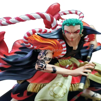 Anime One Piece GK Roronoa Zoro Kabuki Žaislo Modelis 24 CM, PVC Veiksmų Skaičius, Kolekcionuojamos Lėlės Modelis Žaislas
