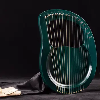 Mediniai Raudonmedžio Lyra Arfos Muzikos Instrumentas, 16 Eilutę su Nuskaitymo Derinimo Raktas ir Valymo Medžiaga Pradedantiesiems Dovana Arfa Priemonė