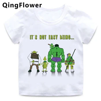 Hulk viršuje t-shirt marškinėliai vaikams, vaikams, paaugliams vasaros grafinis puikus Anime camisas