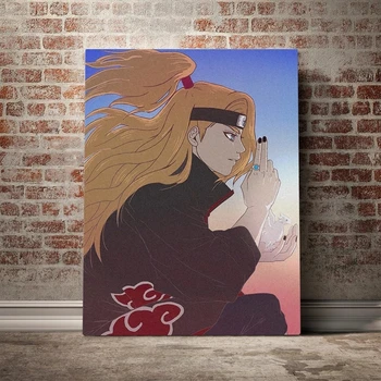Drobė Anime Deidara Akatsuki Naruto Paveikslėliai Namų Puošybai Tapyba, Plakatas HD Spaudinių Sienos Meno Modulinės Kambarį Įrėminti Nr.