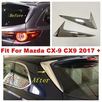 Galiniai Trikampio Lango Spoileris Sparno Dangčio Apdailos Skydelis Automobilių Apima Tinka Mazda CX-9 CX9 2017 2018 2019 2020 ABS Chrome 