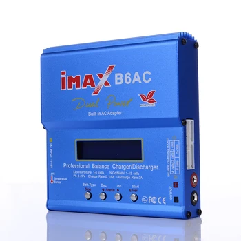 80W IMAX B6AC Baterijos Kroviklis B6 AC Nimh Nicd ličio Baterija Balansas Įkroviklis Išleidiklis su ES, JAV, JK, AS kištukas su įtampa