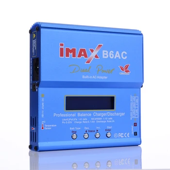 80W IMAX B6AC Baterijos Kroviklis B6 AC Nimh Nicd ličio Baterija Balansas Įkroviklis Išleidiklis su ES, JAV, JK, AS kištukas su įtampa