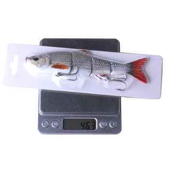 Naujas Modeliavimo Žvejybos Masalas 15cm 3D Akis 4-Segmento Tikroviška Žvejybos Sunku Suvilioti Crankbait Su 2 Kabliukais Žvejybos Masalų Pesca Cebo