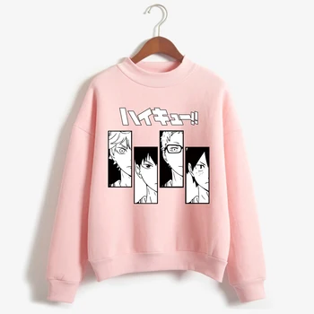 Moterų Marškinėliai Anime Haikyuu Hoodies Moterų Juokinga Karasuno Grafinis Streetwear Mados Unisex Nertiniai Drabužiai