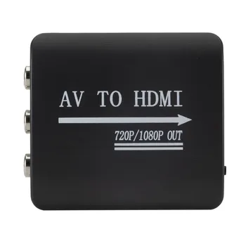 MINI AV ir HDMI konverteris 1080P CVBS RCA AV ir HDMI Konverteris mini 1080P AV2 HDMI FS