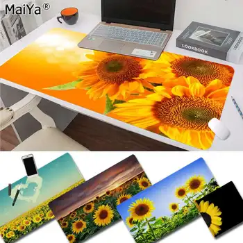 Maiya Nauja siunta geltona saulėgrąžų Žaidimų Žaidėjas stalas laptop Guma Pelės Kilimėlis, Guminės KOMPIUTERIO, Kompiuterinių Žaidimų kilimėlis