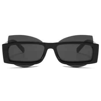 Peekaboo juodas kvadratas akiniai nuo saulės moterims, katės akis ruda uv400 2021 mados ponios saulės akiniai derliaus pavasario apdaila