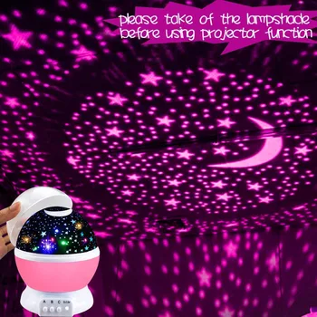 Dovanas Vaikams Star Žvaigždėtas Dangus Naktį LED Šviesos Projektorius Mėnulio Lempa, Baterija, USB Miegamojo Lempa Projekcija dangaus Žibintas meistras svajonė rot
