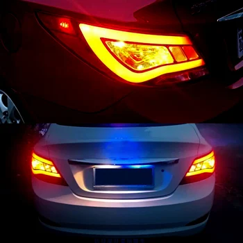 LED Uodega Lempos Hyundai Accent/Verna/Solaris 2010 2011 2012 2013 Raudona Smok Juoda LED užpakalinis Žibintas Posūkio Signalo, ir Stabdžių Žibintas