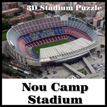 Protingas ir laimingas 3D dėlionę modelis stadionas NouCamp Stadionas suvenyrų popieriaus pagaminti žaislai 