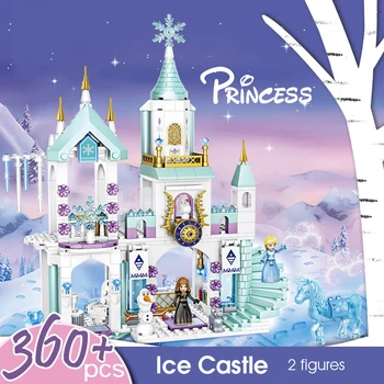 Draugai Serijos 7008 Princesė Elsa Ledo Aikštelė Castle House Set Filmai 