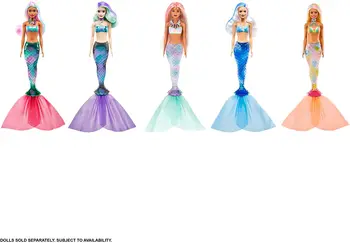 Naujas Originalias Barbie Spalva Atskleisti Lėlė Princesė Boneca Makiažas Žaislai, Aksesuarai Undinė Serijos Žaislas Barbie Lėlės Aklas Lauke GTP43