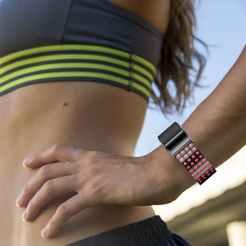 Mados sport stiliaus WatchBand Už Fitbit Mokestis 2 Pakeitimas Metalo Apyrankė yra Reguliuojamo Fitbit charge2 Juostų su kalnų krištolas
