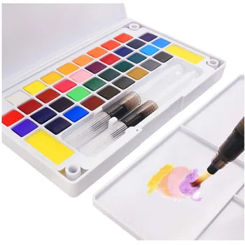 Kokybės Kietų Pigmento Akvarelės Dažų Rinkinys Su Vandens Spalva Nešiojamų Teptuku Pen Profesionalių Tapybos Meno Reikmenys