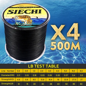 500M Prekės SIECHI Stipri Japonija Multifilament PE Pintas Žvejybos Linija 12LB, kad 83LB Nemokamas Pristatymas
