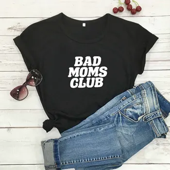 Bloga mama, klubas grynos medvilnės atsitiktinis jaunų hipster grunge tumblr mergina dovana motinos dienos juokingi marškinėliai tees šūkis gatvės stiliaus viršūnes