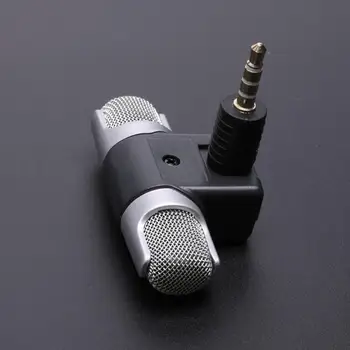 Mini 3,5 mm Jack Mikrofonas Stereo Mic Įrašymo Mobiliojo Telefono Studija Interviu Mikrofonas 4 pin išmanųjį telefoną