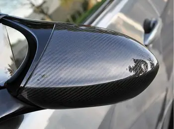 Aukštos kokybės BMW E92 M3 E82 1M 2008 - 2013 m. Realių Anglies Pluošto Galinio vaizdo Veidrodėlis Dangtelio Pusėje Veidrodis Kepurės automobilių stilius
