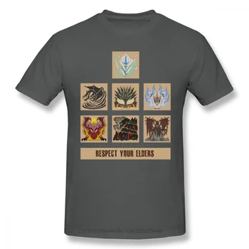 Monster Hunter Felyne Palico Žaidimo Juokingi Viršūnes Pasaulio Vyresnysis Drakonai Grynos Medvilnės Harajuku T-shirt