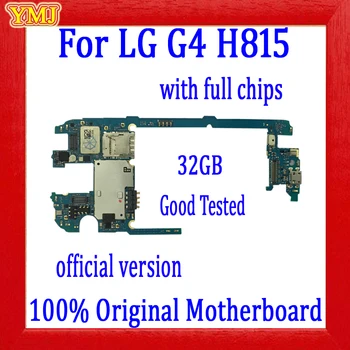 Nemokamas Pristatymas, Originalus, skirtas LG G4 H815 H810 H811 H812 VS986 Plokštė su Pilna Žetonų,32gb Logika lenta su 
