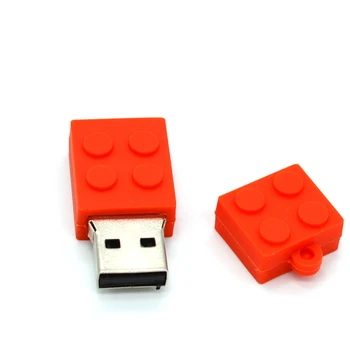 Pastato blokas, USB 2.0 Flash Drive animacinių filmų usb stick Žaislas bloko serijos pen drive 4GB/8GB/16GB/32GB naujovė pen ratai