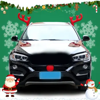 2020 Didelių Šiaurės Elnių Kalėdų Dekoro Automobilių Transporto Nosies Ragų Kostiumas Nustatyti Kalėdų Elnių Ragų, Raudona Nosis, Papuošalai Briedžių Tika