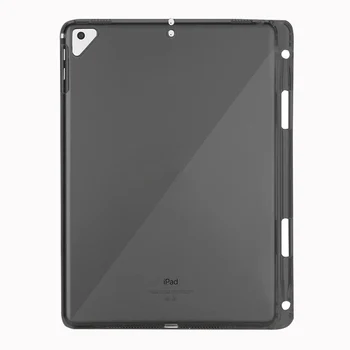 Silikono Atveju iPad 5 6 Oro Air2 Galinį Dangtelį su Pieštuku Lizdą, Aišku, Skaidrus Atveju TPU Dangtelis, Skirtas 