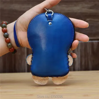 Natūralios odos animacinių filmų ding dong katė monetos rankinėje klavišą maišelį lūpų maišelį robotas katė Doraemon mėlyna riebalų žmogus mažas maišelis kūrybos dovana