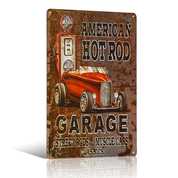 American Hot Rod Garažo Sienų Dekoras Automobilių Dujų Naftos 