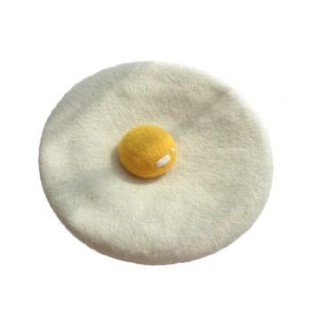 A lukšto kiaušinių ~ vadovas vilnos veltinio mielas Japonijos kiaušinio trynys beretė dailininko skrybėlę pateikti vis nauja rudens ir žiemos