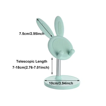 Ausys Cute Bunny Tablet Stand Telefono Turėtojas Mobiliųjų Telefonų Priedai Stalinis Stovas Reguliuojamas GDeals