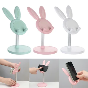 Ausys Cute Bunny Tablet Stand Telefono Turėtojas Mobiliųjų Telefonų Priedai Stalinis Stovas Reguliuojamas GDeals