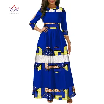 Nauja Afrikos Vaškas Spausdinti Suknelės Moterims heidi bazin Riche Kratinys Nėrinių Ilgos Suknelės Dashiki Moterys Afrikos Drabužių Vestidos WY3479