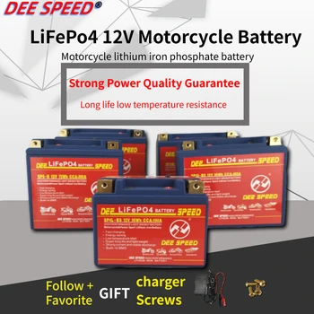 LiFePo4 motociklo akumuliatoriaus 12V 7Ah 9 10Ah su BMS ličio geležies didelės talpos pradėti bateria už yamaha Motor Bike 12v baterija