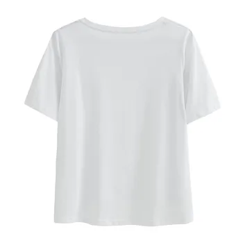 Yolanda Paz 2019 Naujas Negabaritinių dydis moterų vasaros marškinėliai kieto spalvų laisvi o-kaklo trumpomis rankovėmis M-XXXXL geros kokybės moterims topai