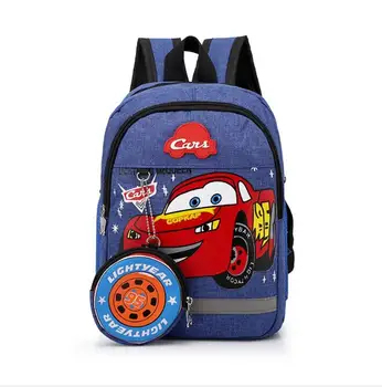 Disney nauja vaikų darželis, puikus kuprinė+rankinėje monetos berniukas maišelį 95 automobiliai vaikams berniukas kuprinę mokyklai krepšys