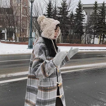 2019 naujas Triušio Kailio Megzti rusijos Skrybėlę Šiltas Ausų Atvartais Žiemos Bombonešis Skrybėlę Moterų Aviatorius Trapper Sniego Slidinėjimo Kepurės Žiemos Kailių
